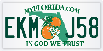 FL license plate EKMJ58