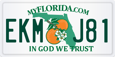 FL license plate EKMJ81