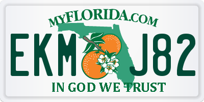 FL license plate EKMJ82