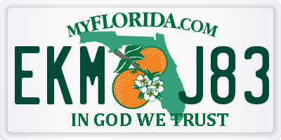FL license plate EKMJ83