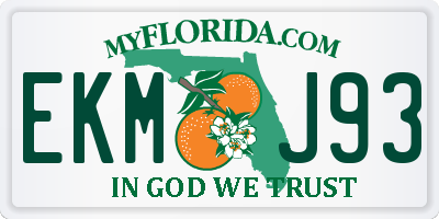 FL license plate EKMJ93