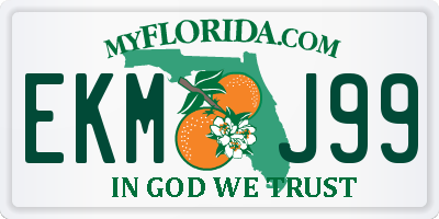FL license plate EKMJ99