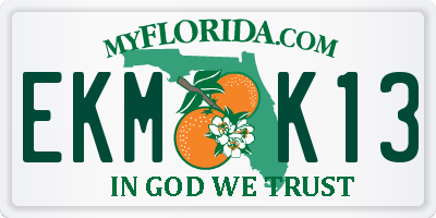 FL license plate EKMK13