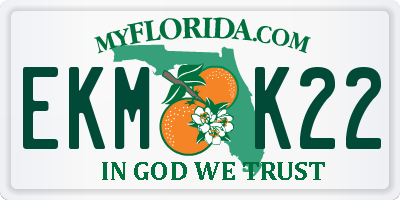 FL license plate EKMK22
