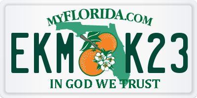 FL license plate EKMK23