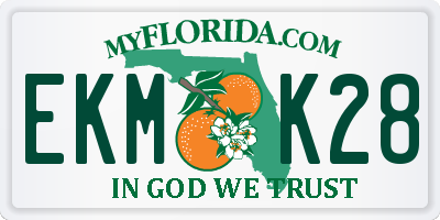 FL license plate EKMK28