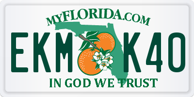 FL license plate EKMK40