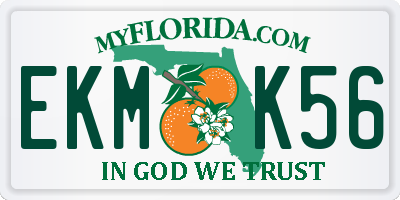 FL license plate EKMK56
