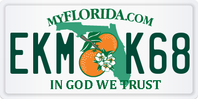 FL license plate EKMK68