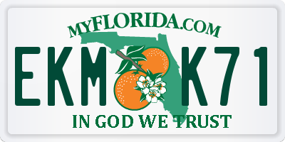 FL license plate EKMK71