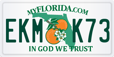 FL license plate EKMK73
