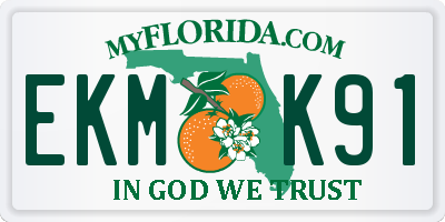 FL license plate EKMK91