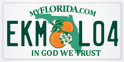 FL license plate EKML04