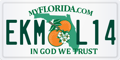 FL license plate EKML14