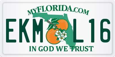 FL license plate EKML16