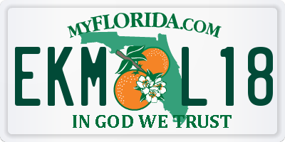 FL license plate EKML18