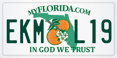 FL license plate EKML19