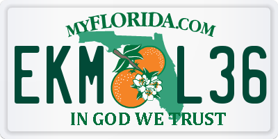 FL license plate EKML36