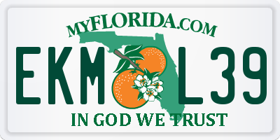 FL license plate EKML39