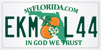 FL license plate EKML44