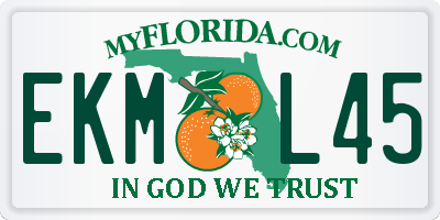 FL license plate EKML45