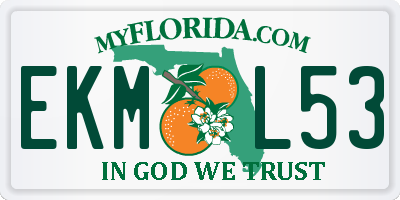 FL license plate EKML53