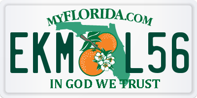 FL license plate EKML56