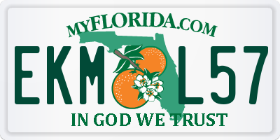 FL license plate EKML57