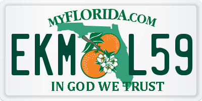 FL license plate EKML59