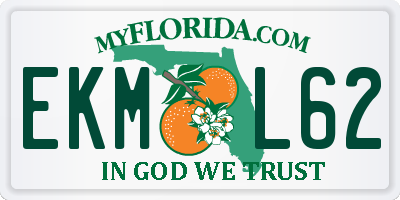 FL license plate EKML62