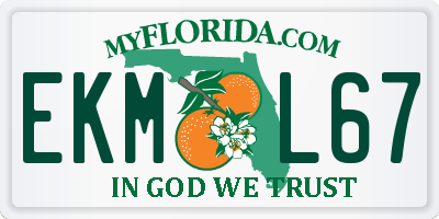 FL license plate EKML67