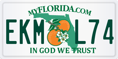 FL license plate EKML74