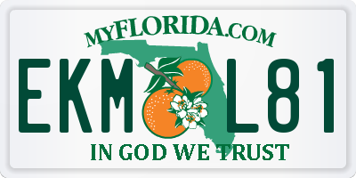 FL license plate EKML81