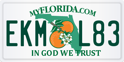 FL license plate EKML83