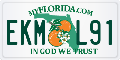 FL license plate EKML91