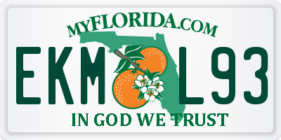 FL license plate EKML93