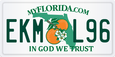 FL license plate EKML96