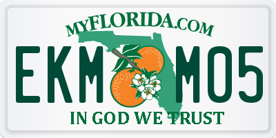 FL license plate EKMM05