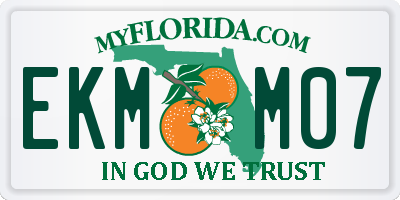 FL license plate EKMM07