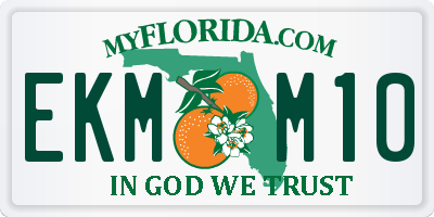 FL license plate EKMM10