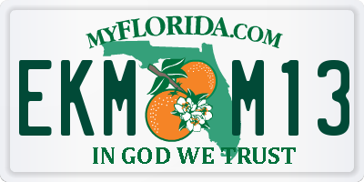 FL license plate EKMM13