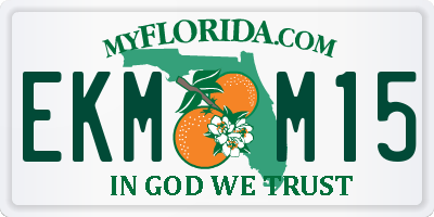FL license plate EKMM15