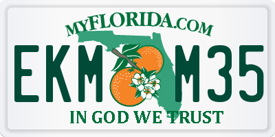 FL license plate EKMM35