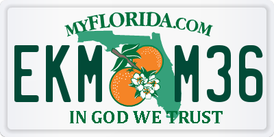 FL license plate EKMM36