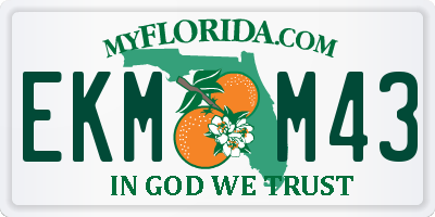 FL license plate EKMM43