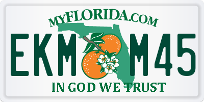 FL license plate EKMM45
