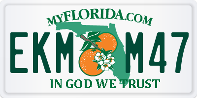 FL license plate EKMM47