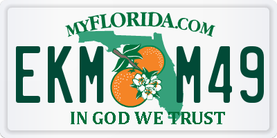 FL license plate EKMM49
