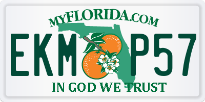 FL license plate EKMP57
