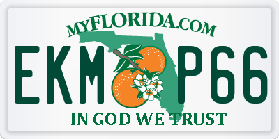 FL license plate EKMP66